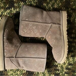 UGG Womens Zodiac Bling Nightfall Grey Suede Winter Boots Size 7womens